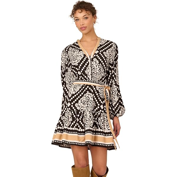 Amazon.com: Adrianna Papell Embroidered Dress, Black/Ecru, 4 : Clothing,  Shoes & Jewelry
