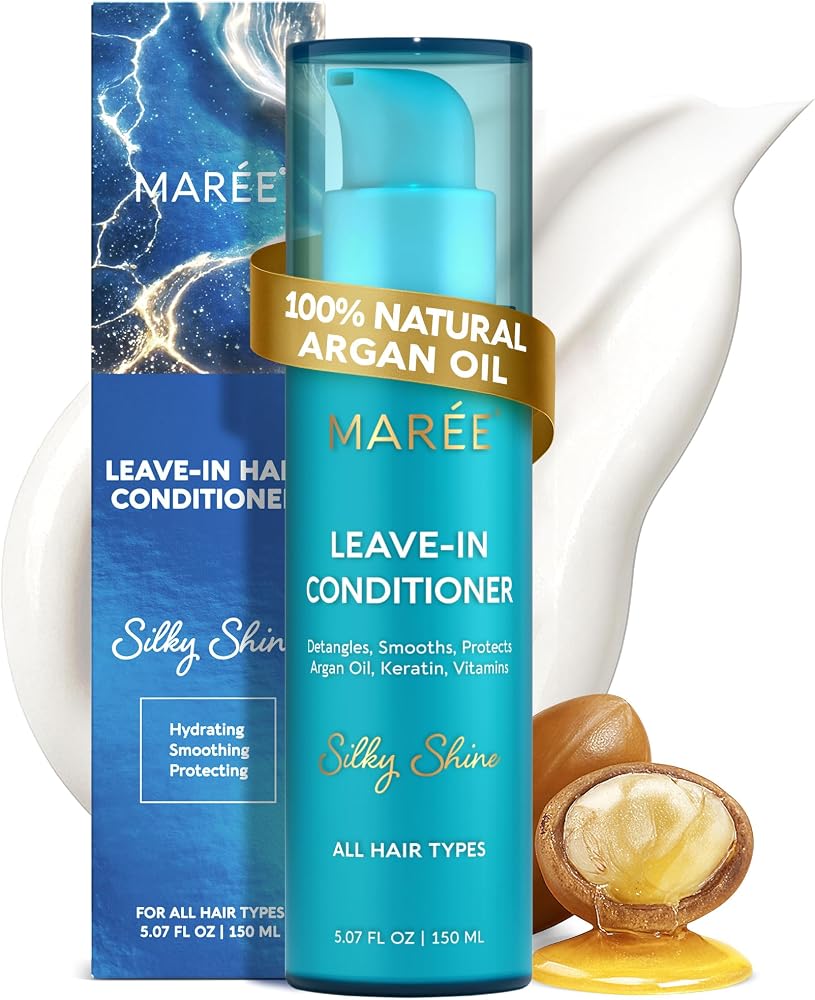 MAREE Leave-In Conditioner Hair Gloss for Dry Damaged Hair, Leave-In Conditioner for Curly Hair, Color Treated