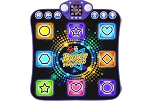 TOOLION Dance Mat Toys for 3-12 Year Old Girls - Light Up 8 Buttons Dance Mat for Kids Age 4-8 Bluetooth Dance Pad - Kids Toy 8-12 Year Old, Birthday for 3 4 5 6 7 8 9 10+ Year Old Boys Kids