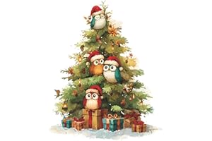 MeyRolizn Merry Christmas Tree Wall Decal Christmas Cute Window Clings Wall Decals Peel and Stick Christmas Decor Wall Stickers for Winter Room Kitchen Bathroom Party Holiday Decoration