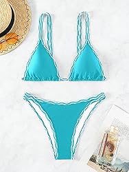 TASHEHE Women's Bikini Set High Leg Cut Double