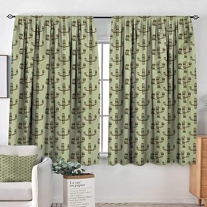 Amazon Com Mozenou Cactus Window Curtain Fabric Mexican