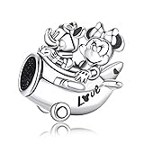 VALGACLS Miki Mouse & Mini Mouse Airplane Charm 925