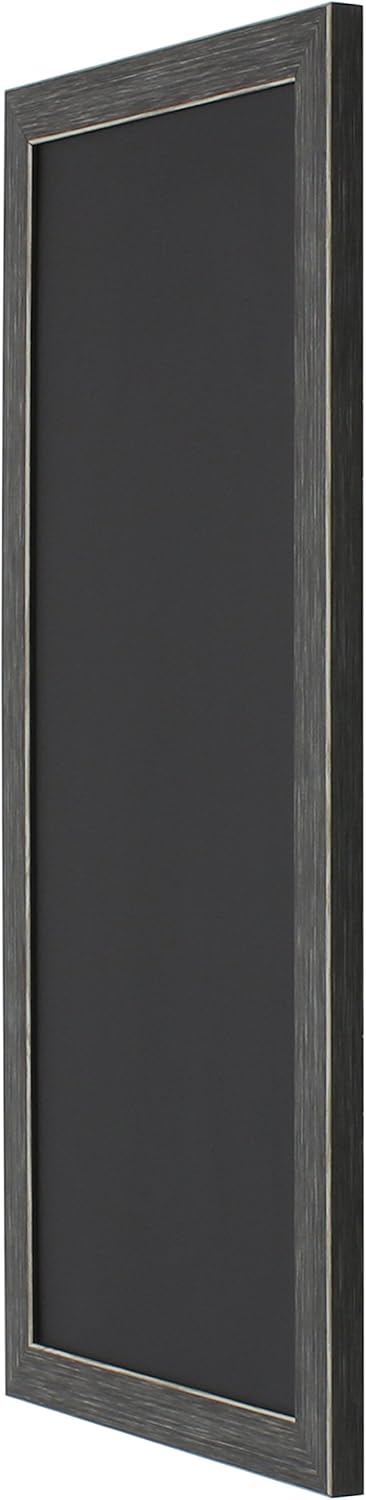 DesignOvation Wyth Framed Magnetic Chalkboard, 13x26, Gray: Home & Kitchen