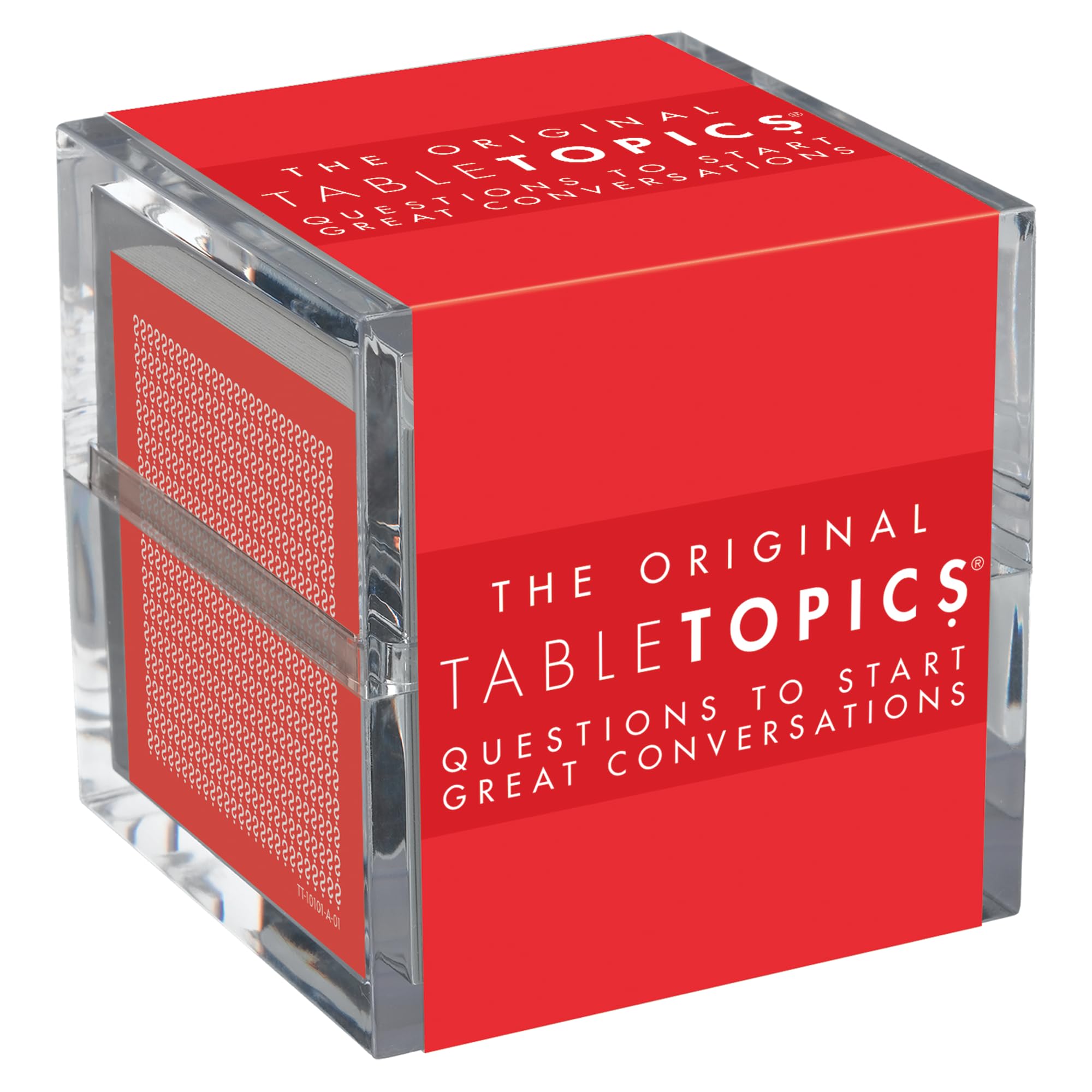 Photo 1 of TableTopics Original Conversation Starter Cards for Adults to Break The Ice with 135 Questions for Parties, Gatherings, Small Groups, & Team-Building