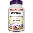 Webber Naturals Melatonin 1 mg, 90 Quick Dissolve Tablets, For Sleep Support, Vegetarian