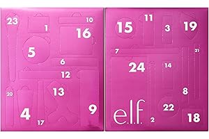 e.l.f. Sleigh the Holidays 24-Day Advent Calendar 2025, Skincare Essentials & Festive Makeup In Limited-Edition Shades, Vegan & Cruelty-Free