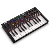Akai Professional MPK Mini IV USB-C MIDI Keyboard Controller for Beginners and Producers - MPC Drum Pads, 360° Knobs, Pitch and Mod Wheels, Production Software, Native Instruments Sound Package, Black