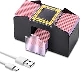 ZONJIE Automatic Card Shuffler 4 Deck USB Battery Operated Casino Poker