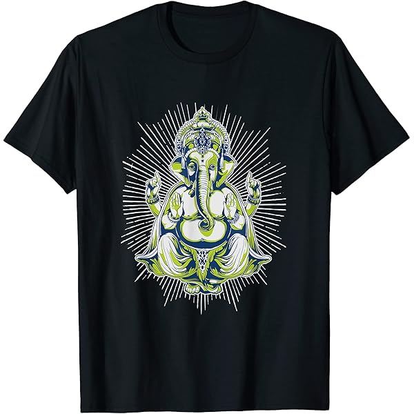 Amazon.com: Ganesh on throne T-shirt T-Shirt : Clothing, Shoes