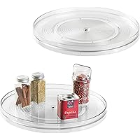 iDesign 54730M2 Linus Turntable Kitchen, Pantry or Countertop Organization, 14" Inch, Clear, 2 Count