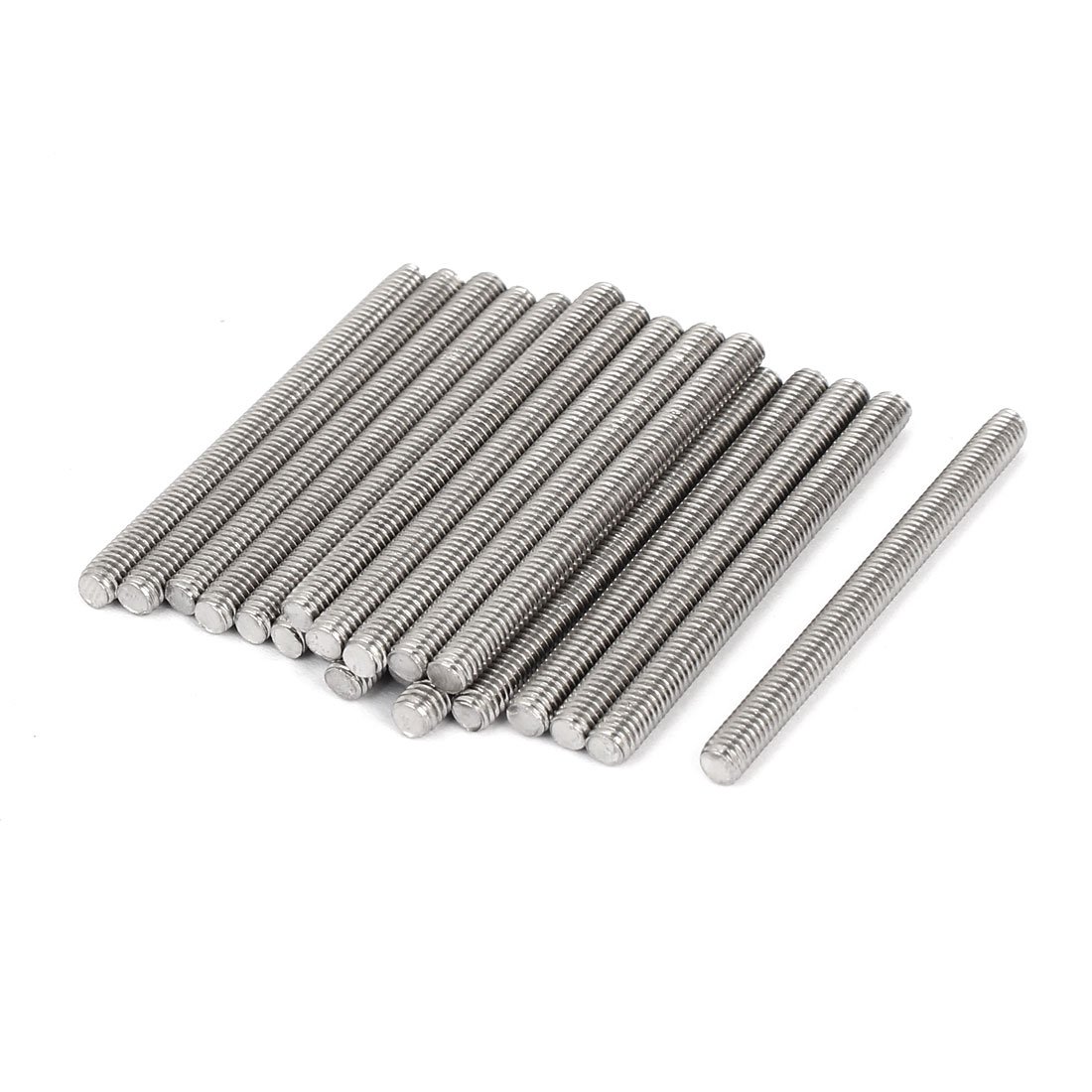 Sourcingmap M4 x 50mm 0.7mm Pitch 304 Stainless Steel Fully Threaded Rod Fasteners 20 Pcs