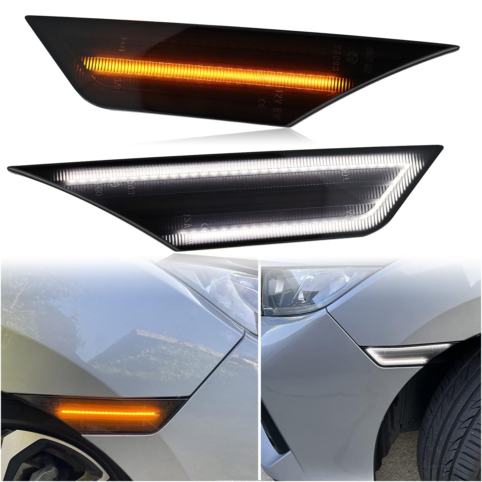 KEEGTBOX Smoked Lens Switch White/Amber Front