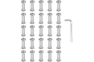 PATIKIL M4x4mm Hex Chicago Screws 5x16mm, 20Pcs 304 Stainless Steel Metric Hex Drive Socket Cap Binding Post Screw Posts for 