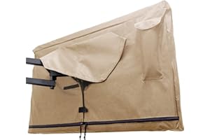 BOZZCOVERS Outdoor TV Cover 60-65 inch - with Zipper, Weatherproof, Waterproof 360 Degrees Protection, Soft Non Scratch Interior - Beige