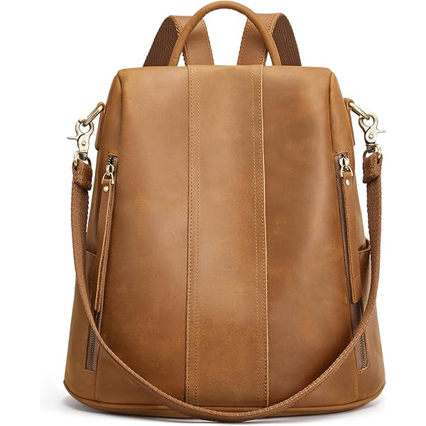 Leather Laptop Bag Women S-ZONE Woen's Vintage Genuine Leather