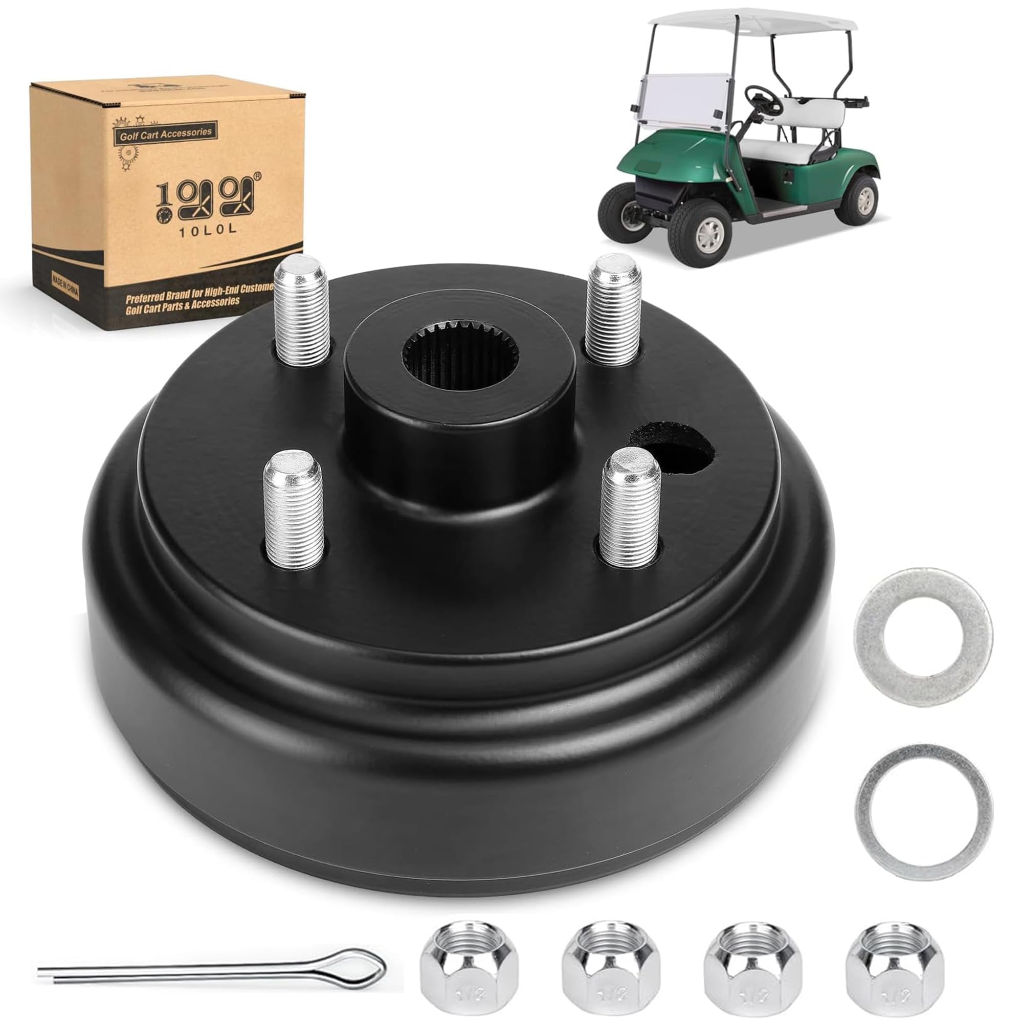 Photo 1 of 10L0L Golf Cart Brake Drum Hub Assembly for EZGO TXT 1991-up with 4 Cycle Gas Engines Replace OEM 21807-G1 21807G1 41843-94