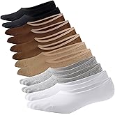 JORMATT Mens Truly No Show Socks With Non Slip Grips,Women Cotton Low Cut Socks for Loafer Sneakers Boat Shoes