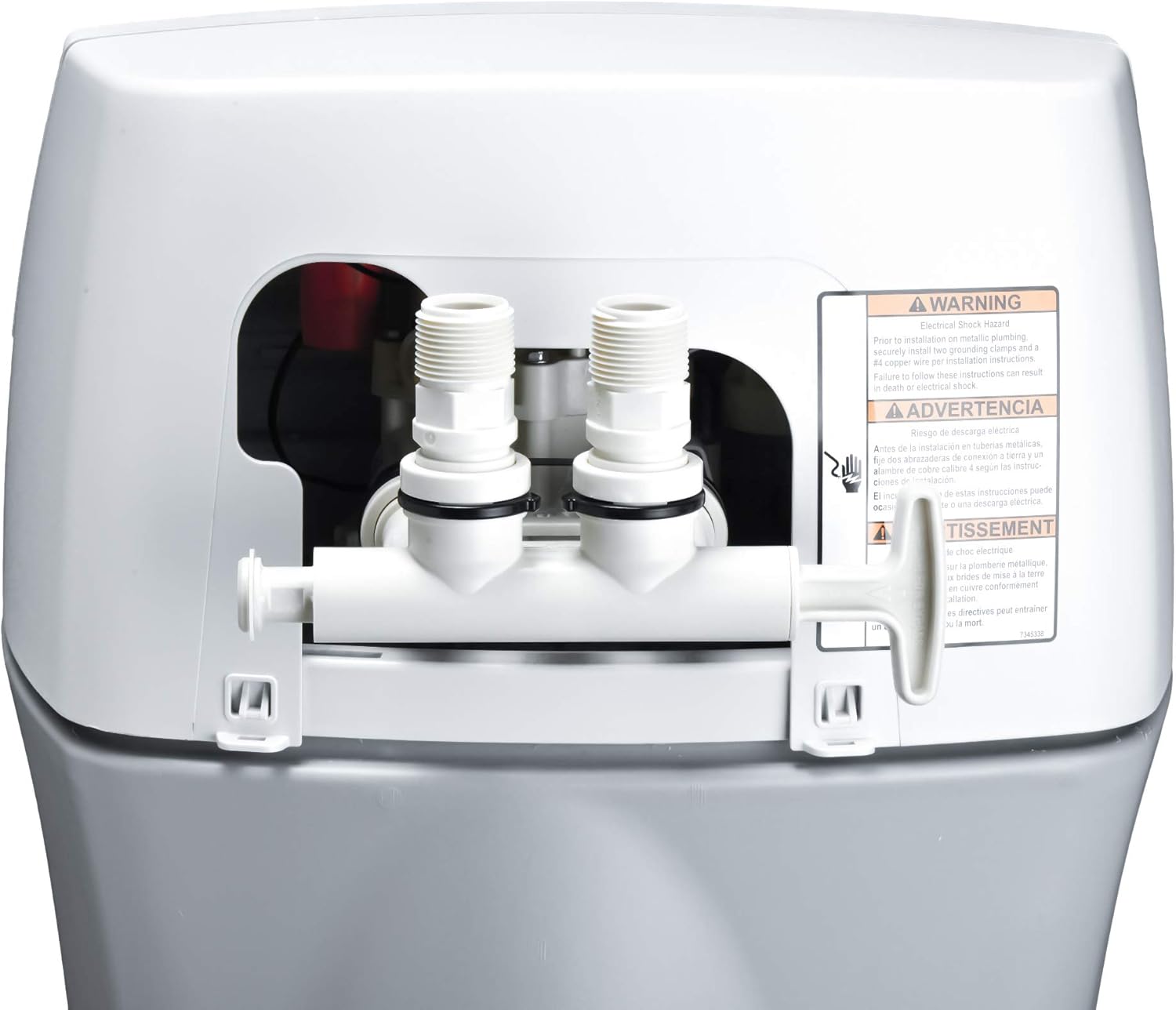 Whirlpool WHES30E 30, 000 Grain Softener | Salt & Water Saving Technology | NSF Certified | Automatic Whole House Soft Water Regeneration, 0.75 inches, Off-White - - 