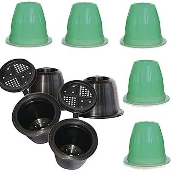 TronicXL 3 Stück Espresso Nespresso Kapsel zum selber füllen für Nespresso + 5 Reinigungskapseln