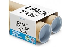 Mailing Tubes with Caps, 2 inch x 30 inch (2 Pack) | MagicWater Supply