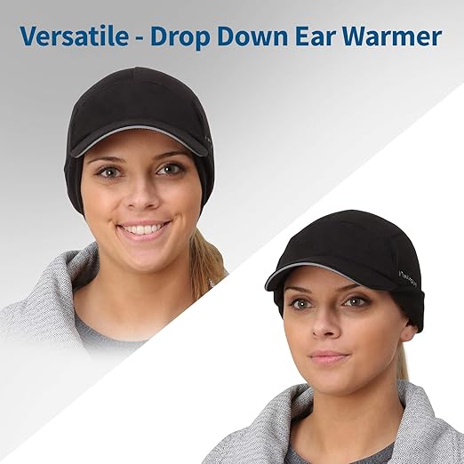 running hat with ear flaps