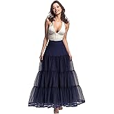 CHERRY LOVE Long Petticoat Ankle Length Underskirt for Wedding Dress Full Length Crinoline Slip