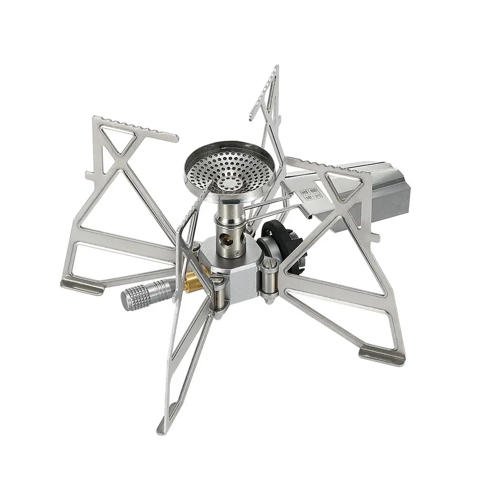 CAMPINGMOON Butane Camping Stove Portable Regulator Single Burner w/Storage Bag XD-3 (Silver w/o igniter)