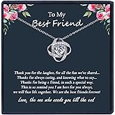 EPIRORA Sterling Silver Cubic Zirconia Love Knot Pendant Necklace for Women, Graduation Birthday Christmas Jewelry Gifts for Friends/Wife/Sister/Daughter/Mom