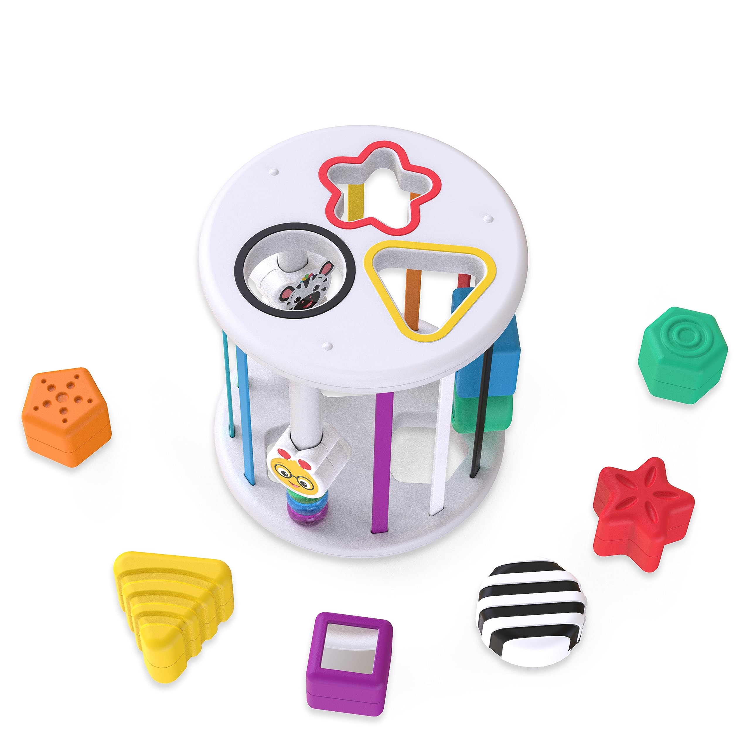 Baby Einstein, Zen and Cal's Playground Sort and Discover Shapes, Sensory Toy Set for Infants to Toddlers, BPA Free, 6 Monthsplus, Pink, 12493