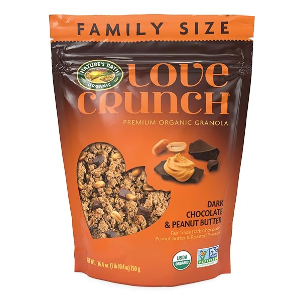 LOVE CRUNCH ORGANIC DARK CHOCOLATE & PEANUT BUTTER...