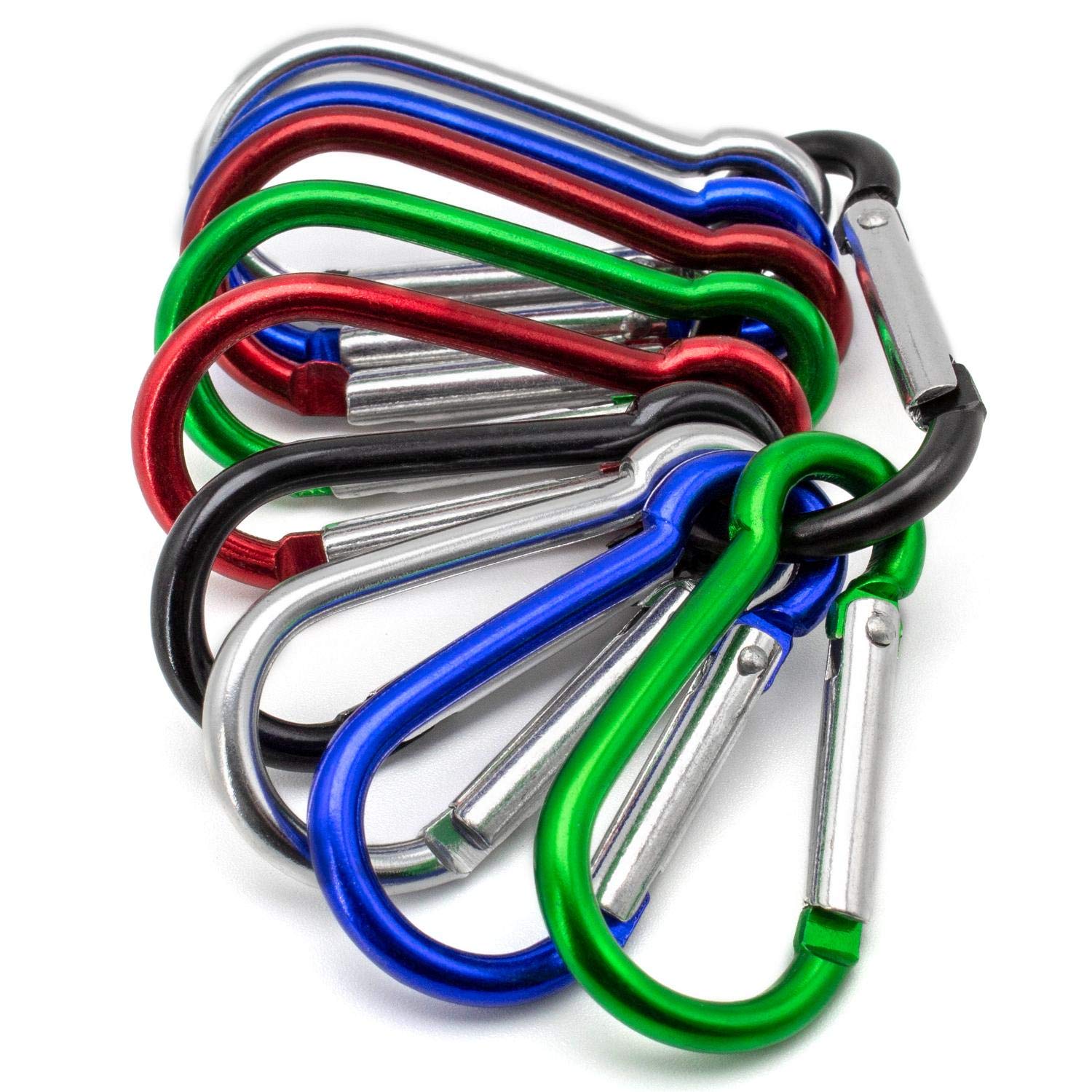 10pcs Mini Split Keychain Key Ring Clips Snap Hook Carabiner Hanging