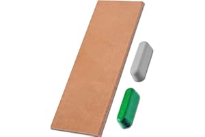 LAVODA Leather Honing Strop for Knife Sharpening with Polishing Compound 3 Inch by 8 Inch Double Sided Stropping Leather Knife Strop and Stropping Compound for Woodcarving Knife Polishing Sharpening