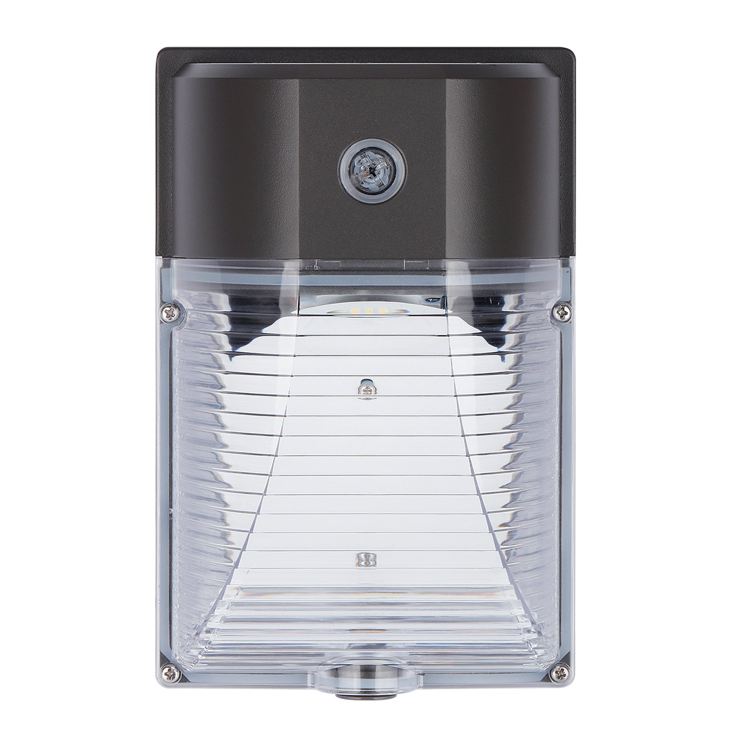 JMKMGL 18W LED Wall Pack Light,With Photocell Dusk to Dawn,2000lm 5000K,100-150W MH/HPS Replacement,100 to 277Vac,IP65 Waterproof,Outdoor Security Lighting,ETL Listed(Bronze Glossy Finished)