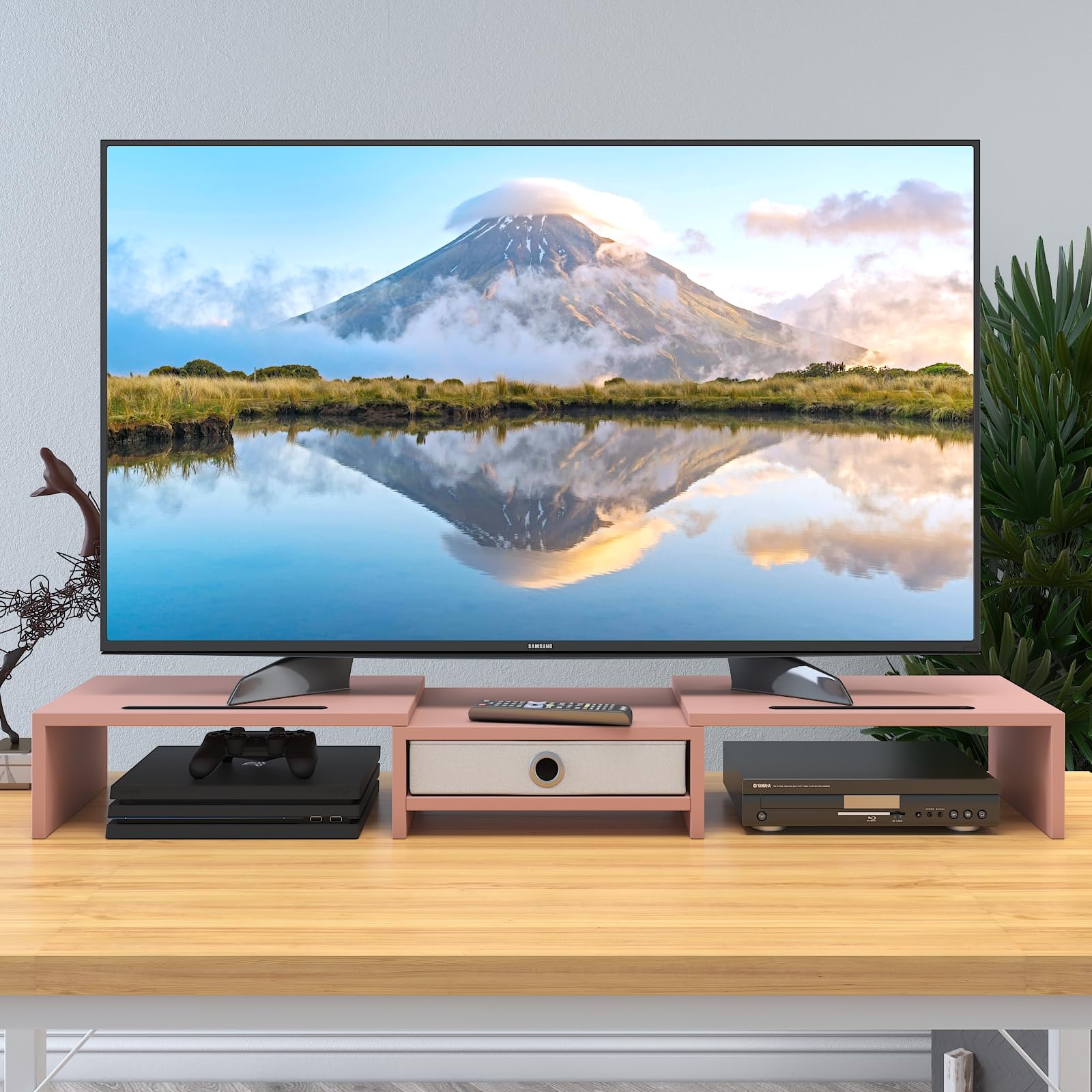 Mua WESTREE Dual 3 Shelf Computer Riser with Drawer, Adjustable Length ...