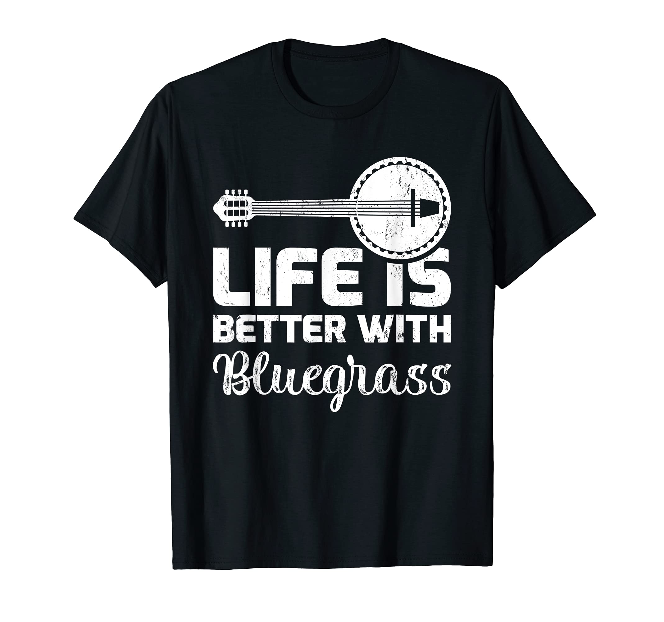 Banjo Guitar Lover Life Is Better With Bluegrass Music T-Shirt