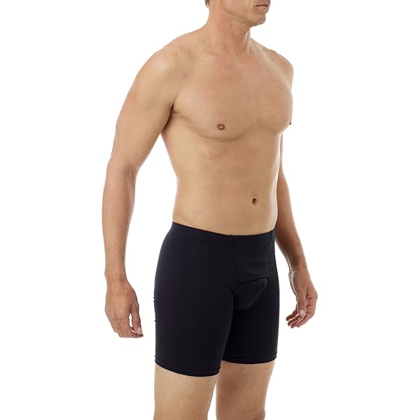 Underworks Cotton Spandex Compression Long Boxers - 3 Pack Black | Ultra Light Support Boxer Briefs - View #5