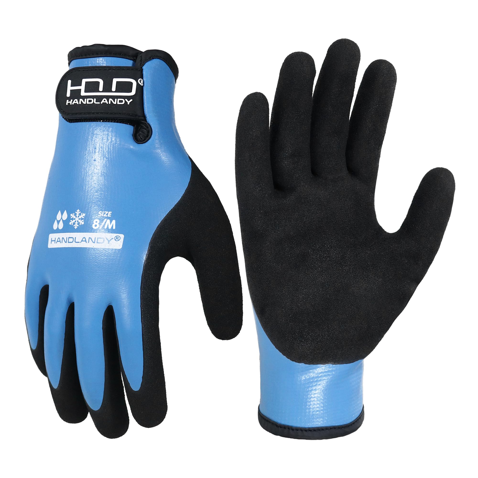 AIGEVTURE Waterproof Winter Work Gloves Men Women,Cold Weather Insulated Work Gloves Thermal Liner Superior Grip Latex Coating Warm Outdoor Best Gift — image 1