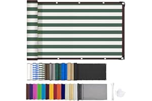 ZHhan Balcony Privacy Screen Wind and UV Protection Balcony Screening for Deck, Backyard, Patio, Balcony, Includes Cable Ties