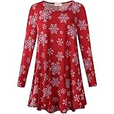 LARACE Plus Size Tunic Tops Long Sleeve Shirts for Women Swing Flowy Loose Fit Clothes for Leggings