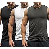 COOFANDY Men's 3 Pack Workout Tank Tops Gym Muscle Tee Bodybuilding Fitness Sleeveless T Shirts