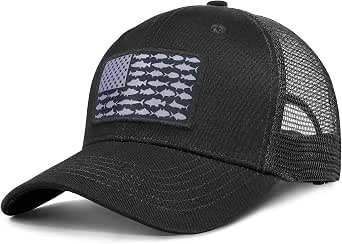 American Fish Flag Trucker Hats 
