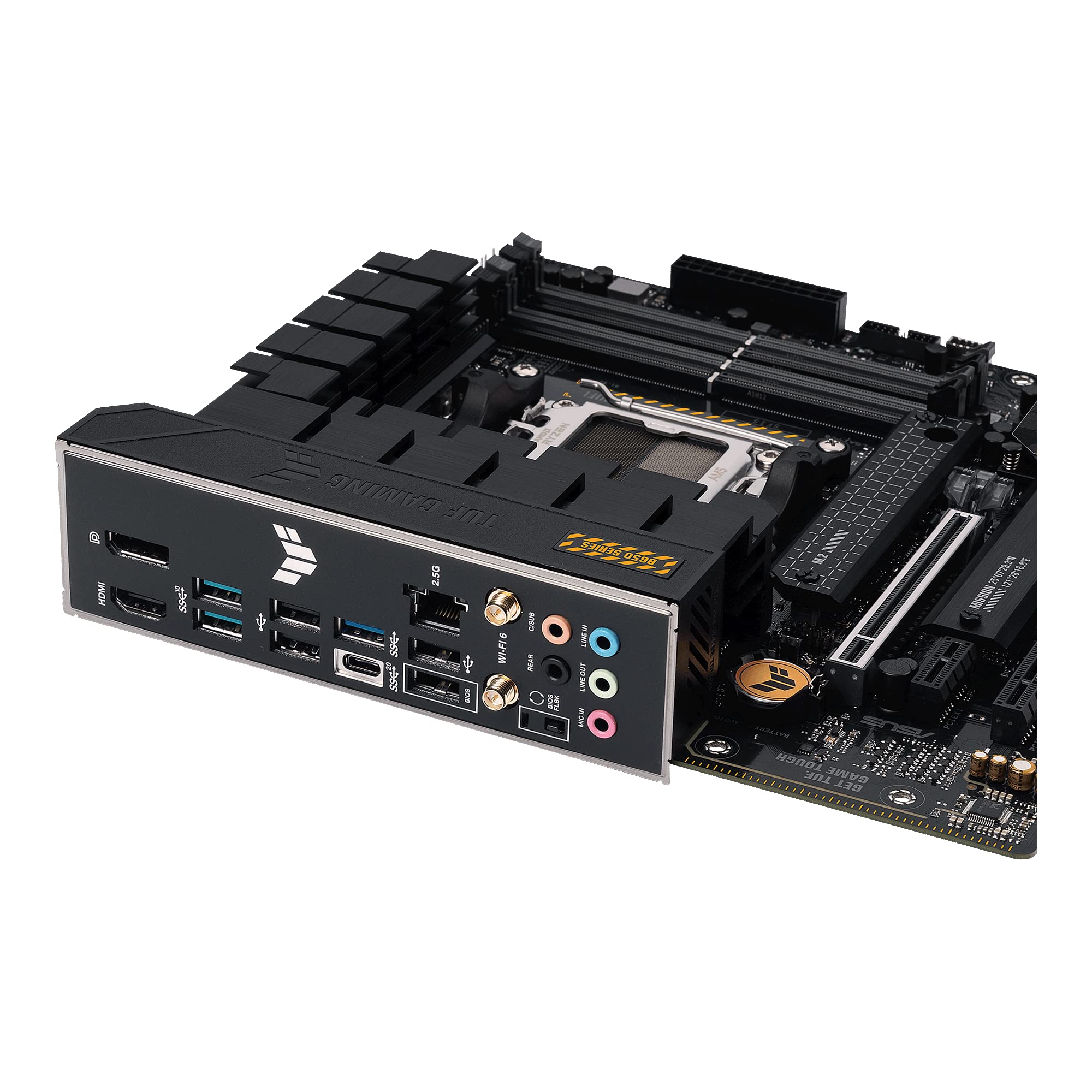 ASUS TUF Gaming B850M-PLUS WiFi Mainboard Sockel AMD AM5 (AMD B850, mATX, DDR5 Speicher, PCIe 5.0, 2X PCIe 4.0 M.2, WiFi 6E, Aura Sync) 4