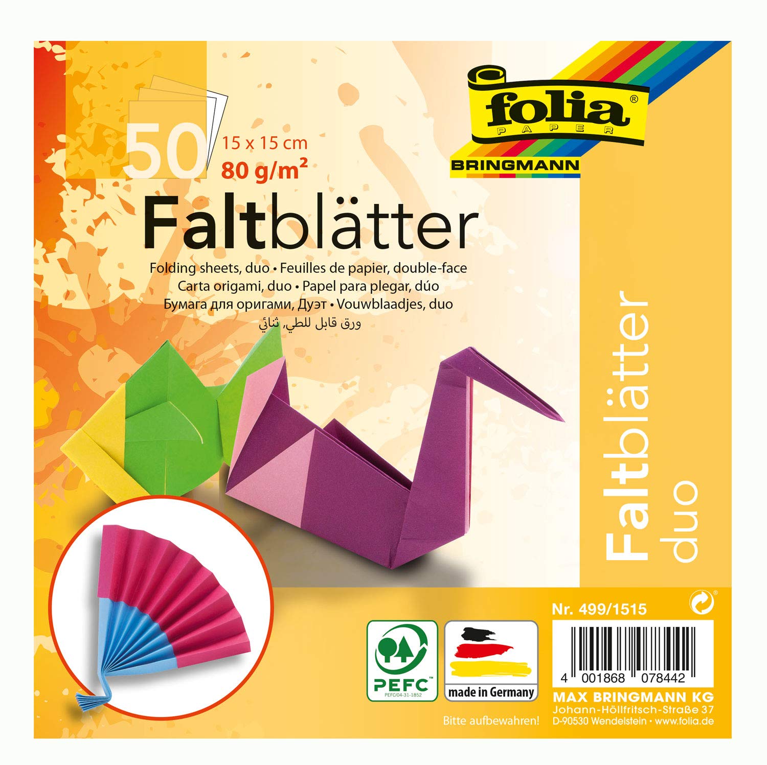 'Folia 499/1515 Folding Bltter Duo 150 x 150 mm, 50 Sheets