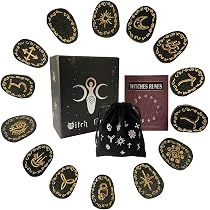 Amazon.com: Tirmanaz Runes, 14pcs Witch Rune Stones Set with Guide ...
