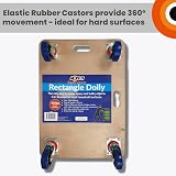 Move It Transport Roller Dolly 450kg Heavy Duty 700x500mm Black view 7