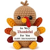 White Elephant Gifts for Adults Women Thank You Appreciation Gifts for Women Men Friend Stocking Stuffers Christmas Basket for Coworkers Secret Santa Office Christmas Decorations Crochet Turkey