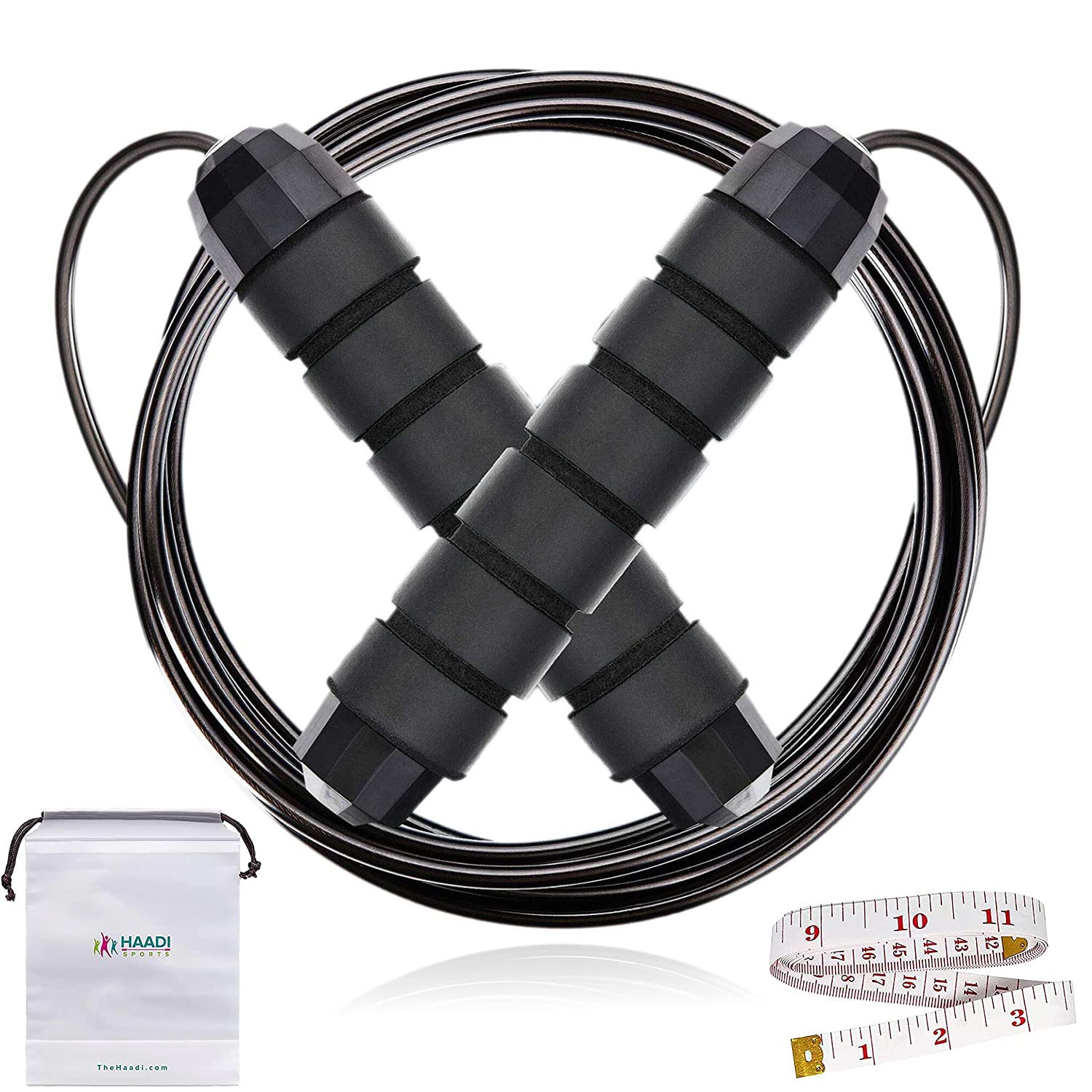 Skipping Rope Adult Fitness for Men Women Speed Jumping Rope Comfortable Handle Workout Equipment Best for Conditioning Exercise Workout Boxing MMA HIIT Interval Training Single & Double Under