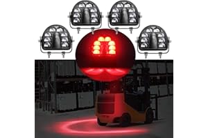 ONERAY [4 Pack] Forklift Safety Light Red Arc LED Warning Light Warehouse Pedestrian Warning Arch Zone Spotlight 20W DC10-80V for Truck Security Indicator Spotlight Brightness (New)