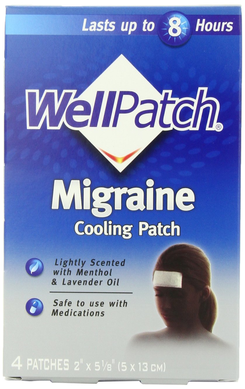 WellPatch Cooling Headache Pads, Migraine, 4 2 x 5 1/8